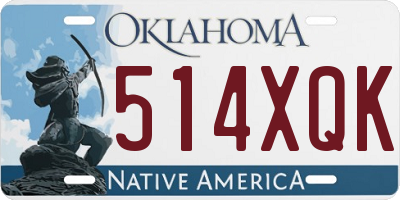 OK license plate 514XQK