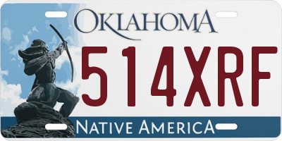 OK license plate 514XRF