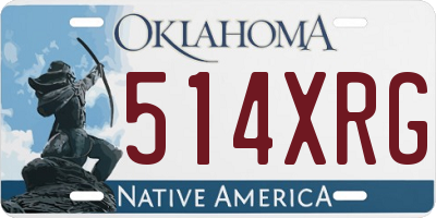 OK license plate 514XRG