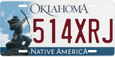 OK license plate 514XRJ