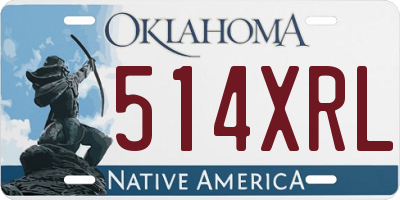 OK license plate 514XRL