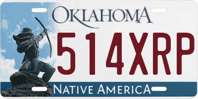 OK license plate 514XRP