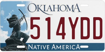 OK license plate 514YDD