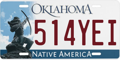 OK license plate 514YEI