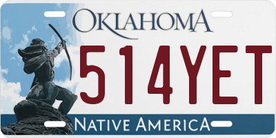 OK license plate 514YET