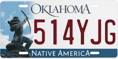 OK license plate 514YJG