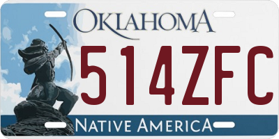 OK license plate 514ZFC