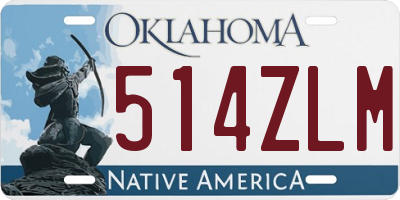OK license plate 514ZLM