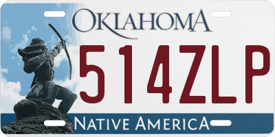 OK license plate 514ZLP