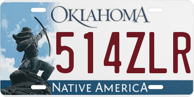 OK license plate 514ZLR