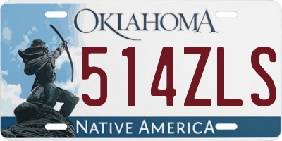 OK license plate 514ZLS