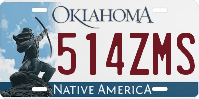 OK license plate 514ZMS