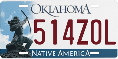OK license plate 514ZOL
