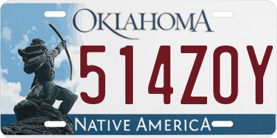 OK license plate 514ZOY