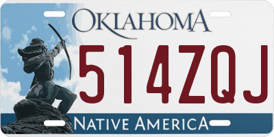 OK license plate 514ZQJ