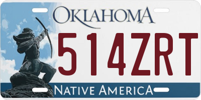 OK license plate 514ZRT