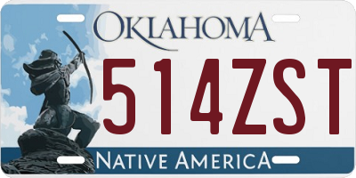 OK license plate 514ZST