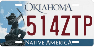 OK license plate 514ZTP