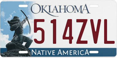 OK license plate 514ZVL