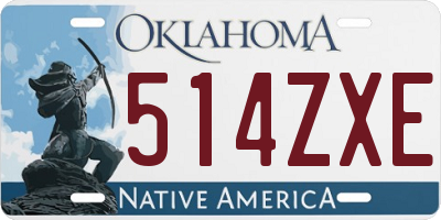 OK license plate 514ZXE