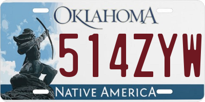 OK license plate 514ZYW