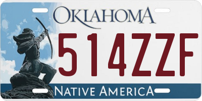 OK license plate 514ZZF