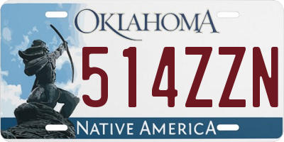 OK license plate 514ZZN