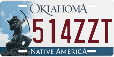 OK license plate 514ZZT