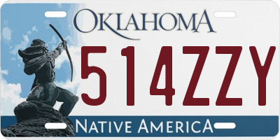 OK license plate 514ZZY