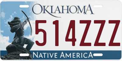 OK license plate 514ZZZ