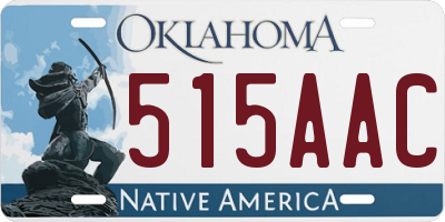 OK license plate 515AAC