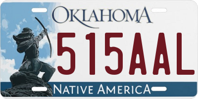 OK license plate 515AAL