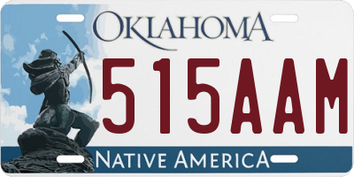 OK license plate 515AAM