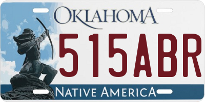 OK license plate 515ABR