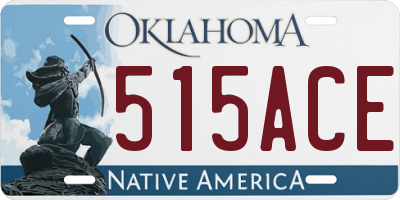 OK license plate 515ACE