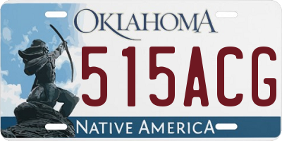 OK license plate 515ACG