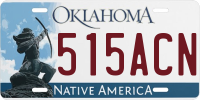 OK license plate 515ACN