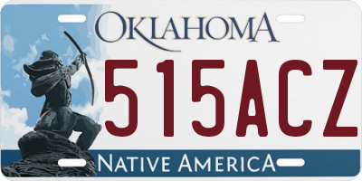 OK license plate 515ACZ