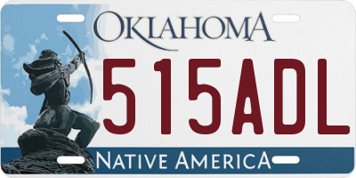 OK license plate 515ADL