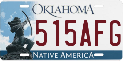 OK license plate 515AFG