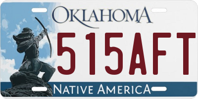 OK license plate 515AFT