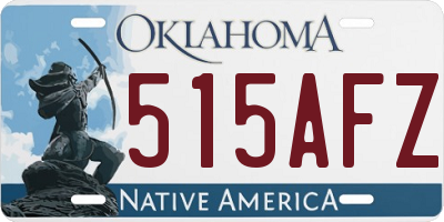 OK license plate 515AFZ