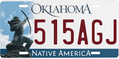 OK license plate 515AGJ