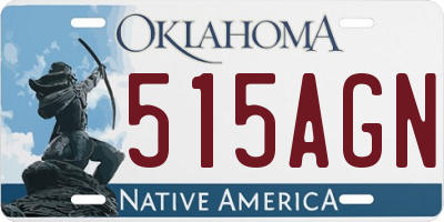 OK license plate 515AGN