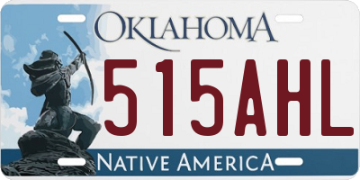 OK license plate 515AHL