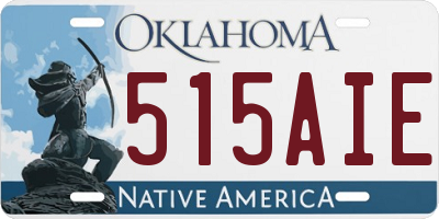 OK license plate 515AIE