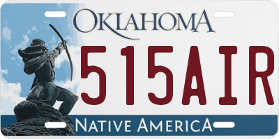 OK license plate 515AIR