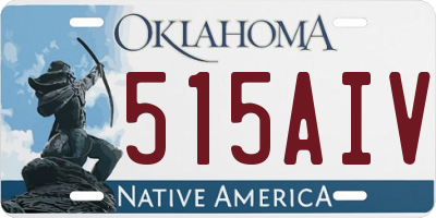 OK license plate 515AIV