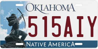 OK license plate 515AIY