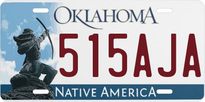 OK license plate 515AJA